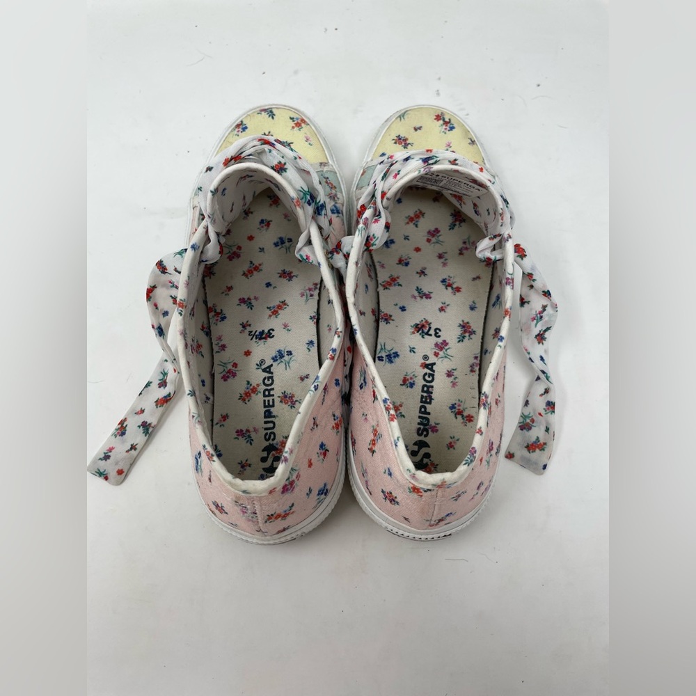 Superga Women Floral Pink Yellow Sneakers Size 7 - Picture 5 of 10